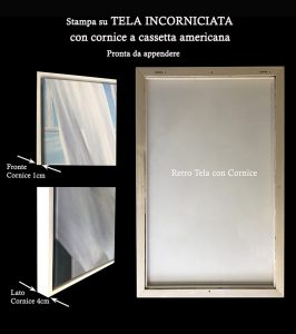 Canvas con cornice a cassetta americana su misura - Arredo parete Feeling at home